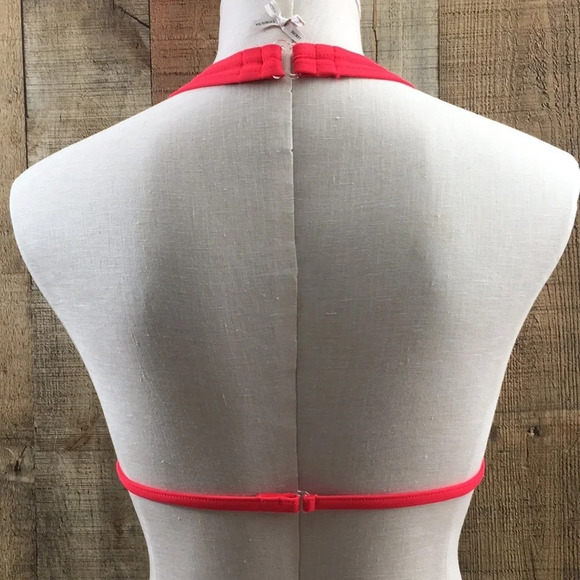 Bare Assets Coral Pineapple Halter Bikini Top Womens Large Padded Swimwear - Picture 4 of 11